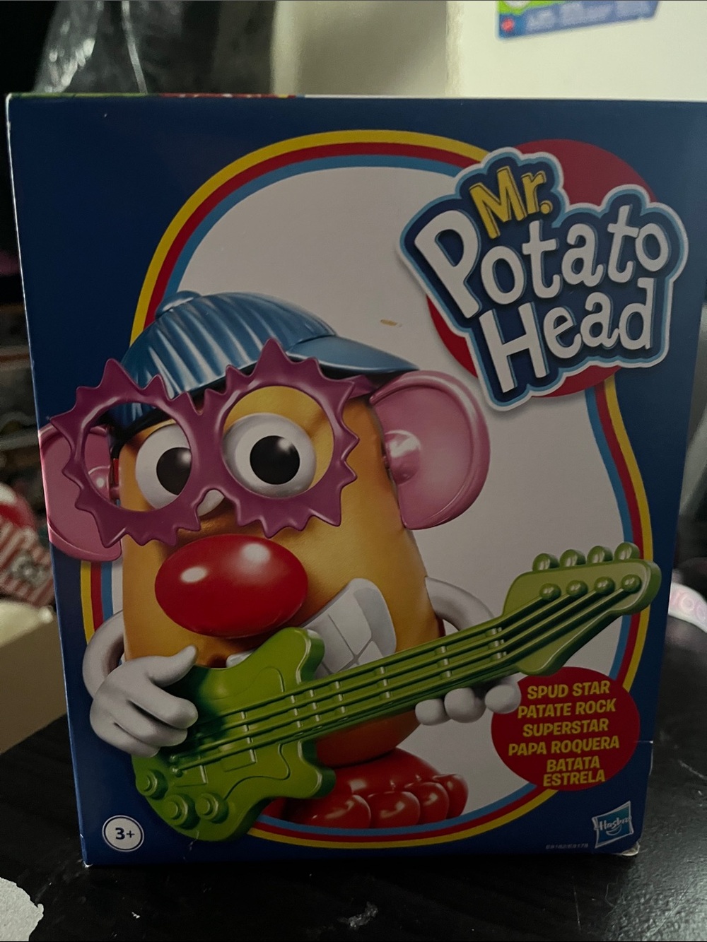 Spud Star Guitar Toy - Yellow, Green, Pink Accents